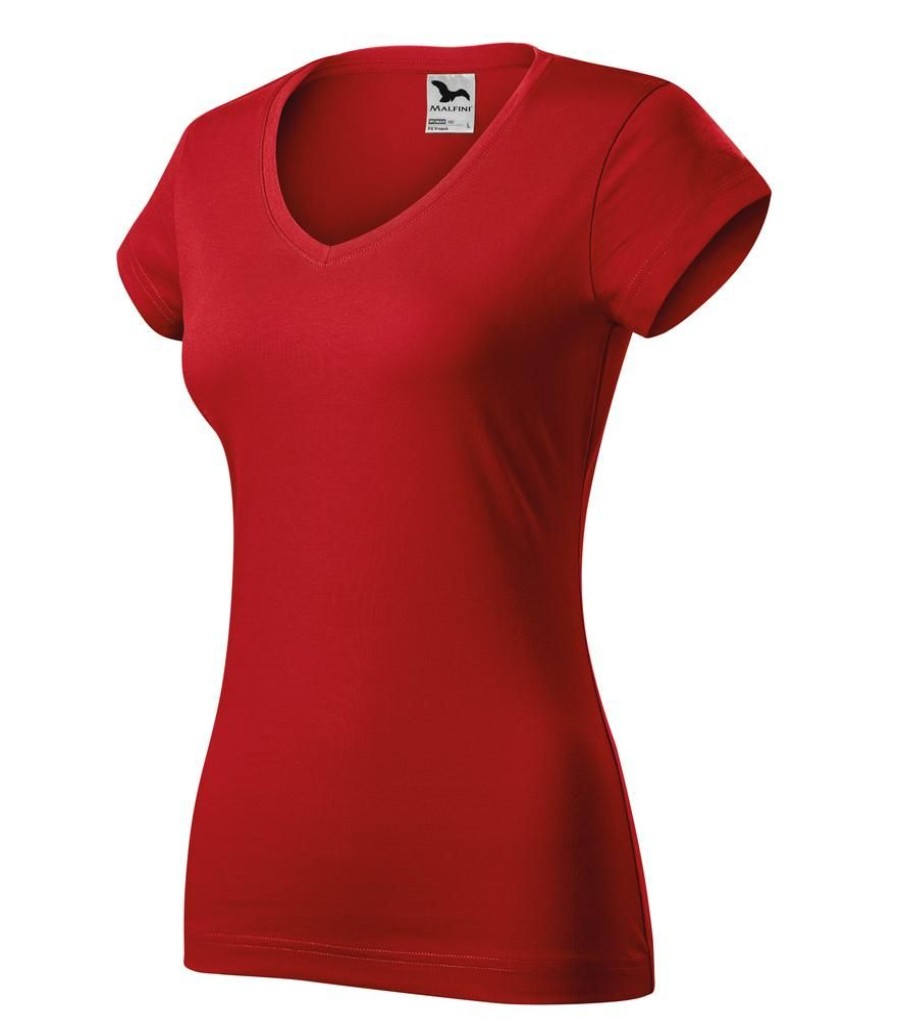 T-Shirts Malfini | Malfini 162C - V-Hals T-Shirt Fit Dames