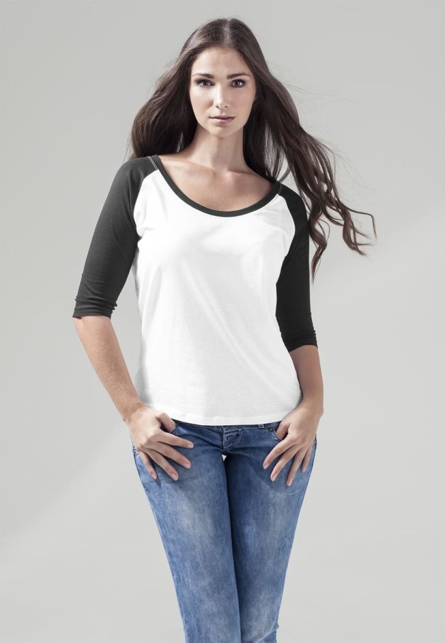 T-Shirts Build Your Brand | Build Your Brand By022 - Ladies 3/4 Contrast Raglan Tee