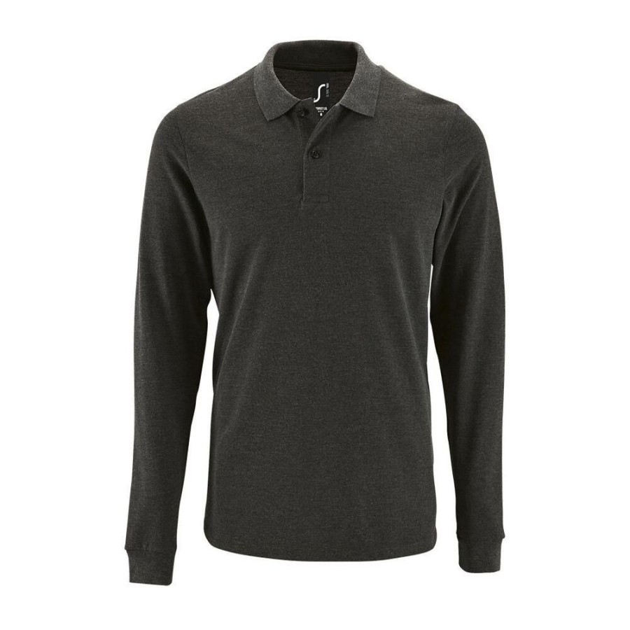 T-Shirts Sol's | Sol'S 02087 - Perfect Lsl Men Heren Pique Poloshirt Met Lange Mouwen