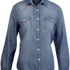 T-Shirts Kariban | Kariban K518 - Dames Denim Blouse Met Lange Mouwen