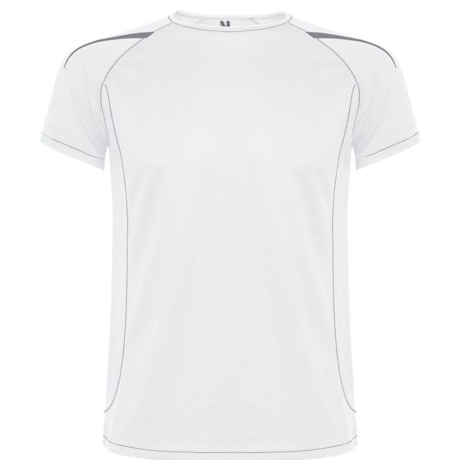 T-Shirts Roly | Roly Ca0416 - Sepang T-Shirt Met Korte Raglanmouwen In Technisch Weefsel In Plat Tricot