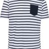 T-Shirts Kariban | Kariban K378 - Gestreept T-Shirt Met Zak En Korte Mouwen