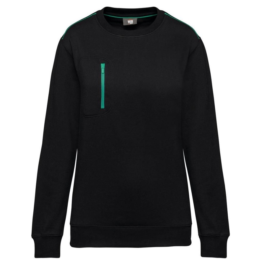 Truien WK. Designed To Work | Wk. Designed To Work Wk403 - Daytoday Unisex Sweater Met Zip Contrasterende Zak