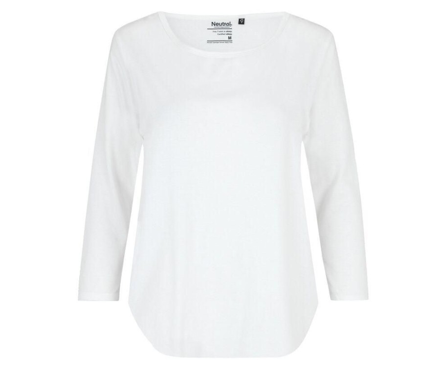 T-Shirts Neutral | Neutral O81006 - T-Shirt Met 3/4-Mouwen Voor Dames