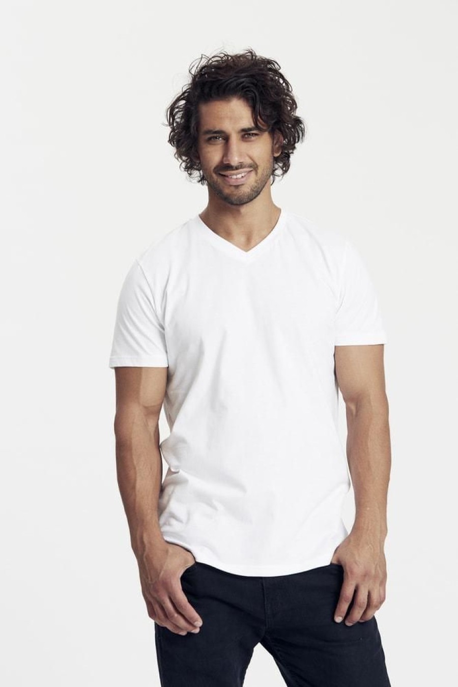 T-Shirts Neutral | Neutral O61005 - T-Shirt Met V-Hals Voor Heren