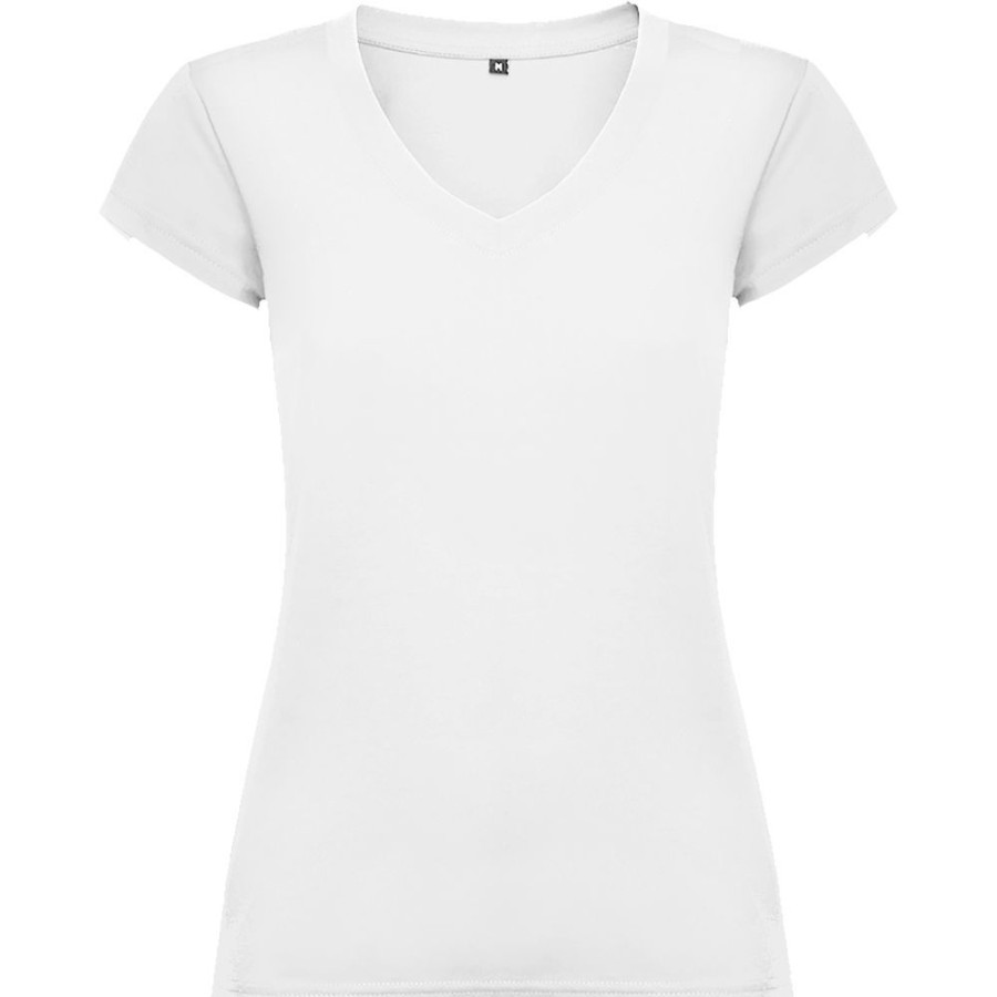 T-Shirts Roly | Roly Ca6646 - Victoria Dames T-Shirt Met Korote Mouwen