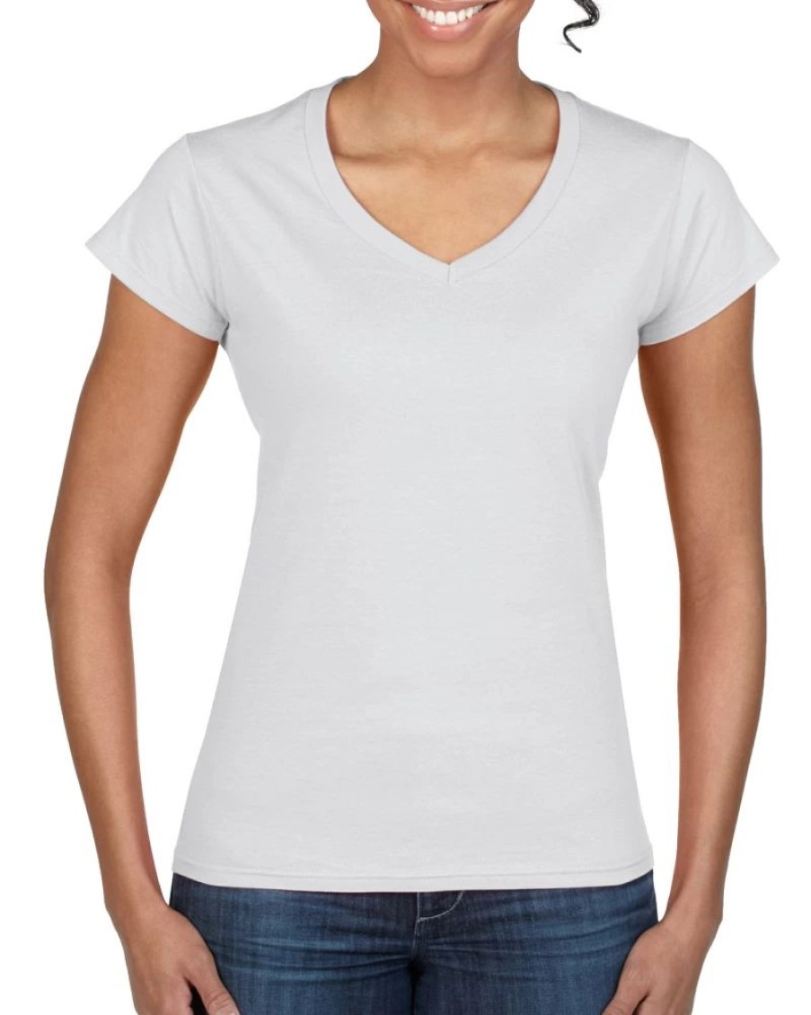 T-Shirts Gildan | Gildan Gn647 - Softstyle Ladies V-Neck T-Shirt