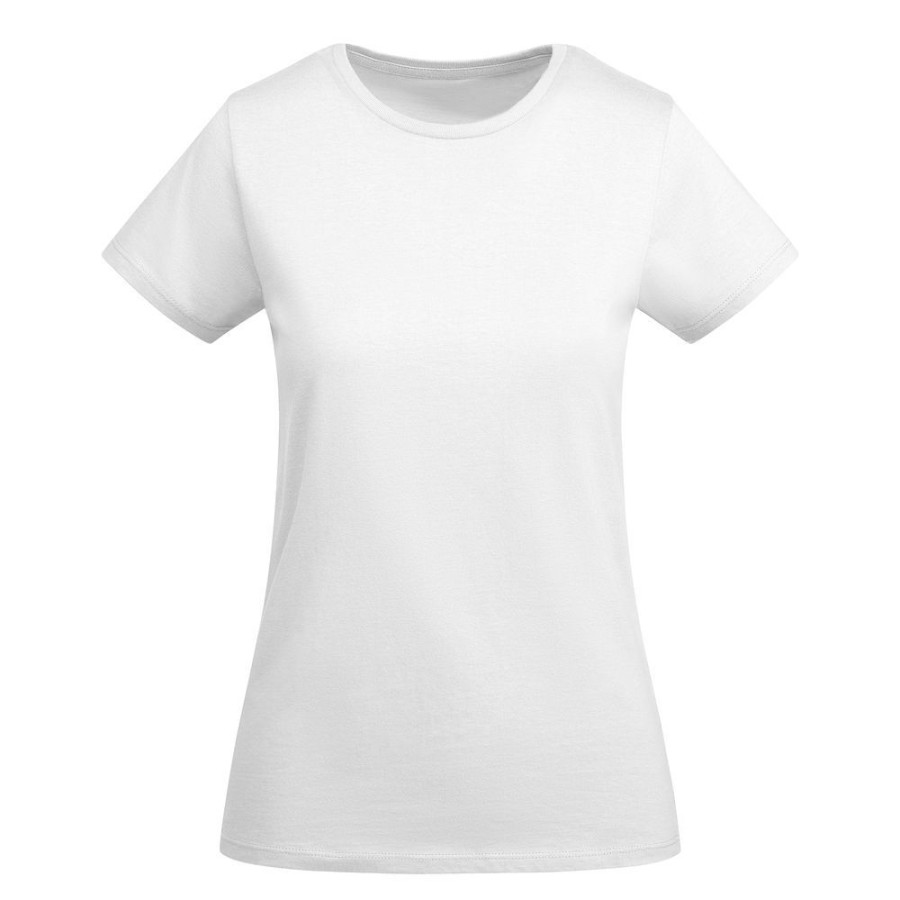 T-Shirts Roly | Roly Ca6699 - Breda Woman Nauwsluitend T-Shirt Met Korte Mouwen Voor Dames Van Obs-Gecertificeerd Biologisch Katoen