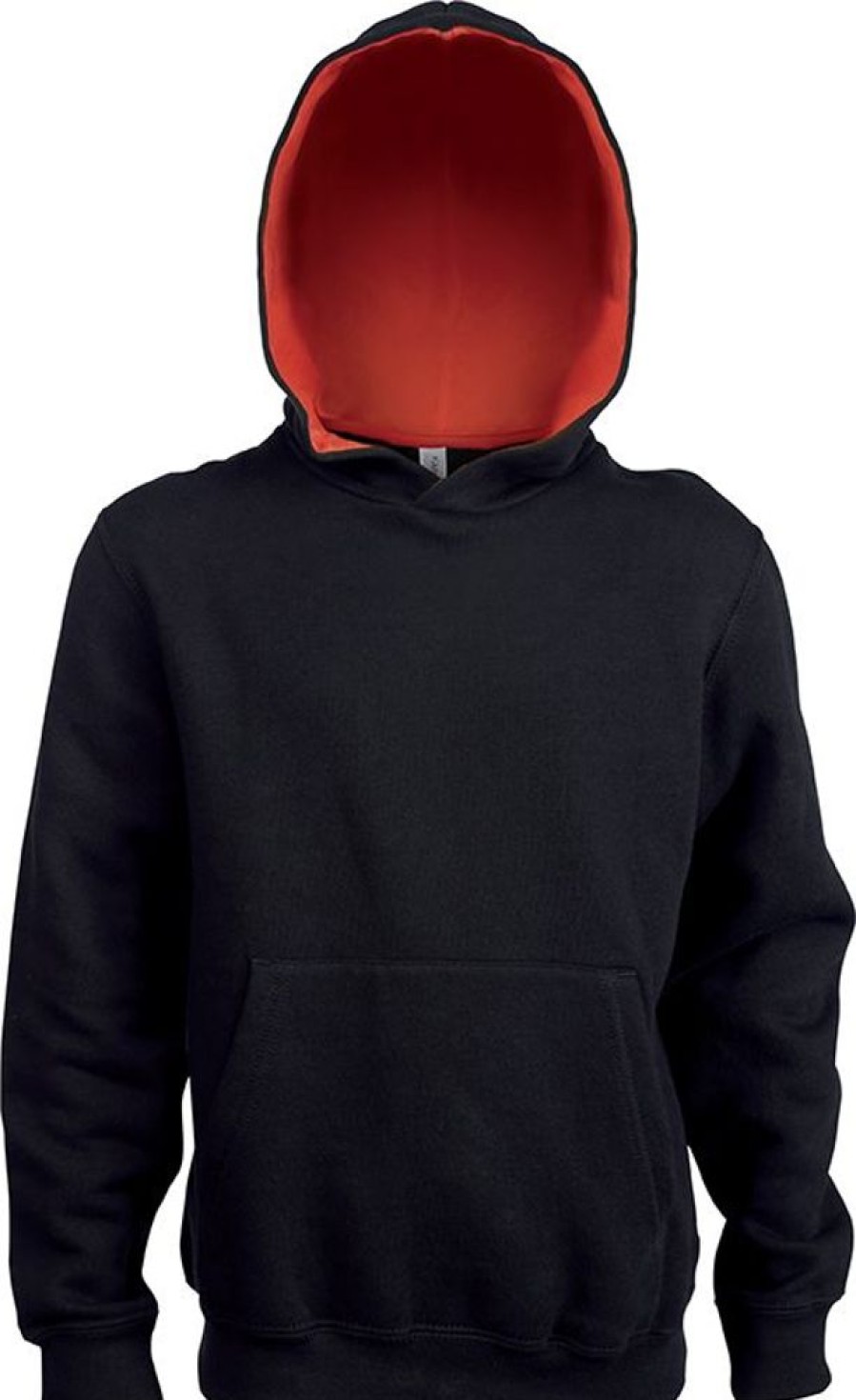 Truien Kariban | Kariban K453 - Kinder Hooded Sweater Met Gecontrasteerde Capuchon