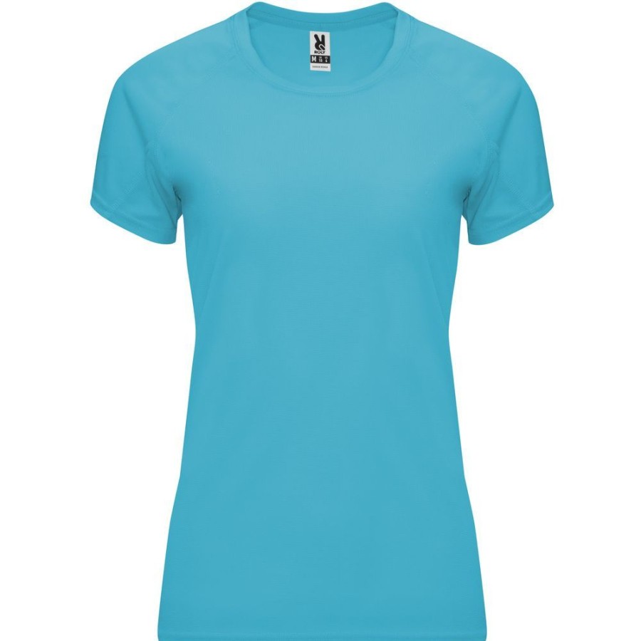 T-Shirts Roly | Roly Ca0408C - Bahrain Woman Dames T-Shirt Met Korte Raglanmouwen In Technisch Weefsel