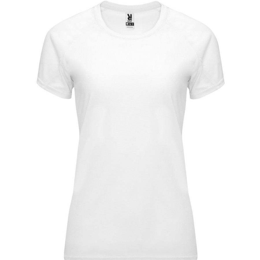 T-Shirts Roly | Roly Ca0408 - Bahrain Woman Dames T-Shirt Met Korte Raglanmouwen In Technisch Weefsel