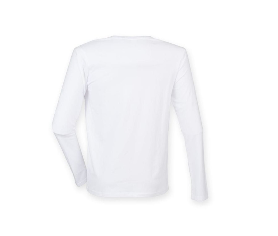 T-Shirts SF Men | Sf Men Sf124 - Feel Good Heren Stretch T-Shirt Met Lange Mouw