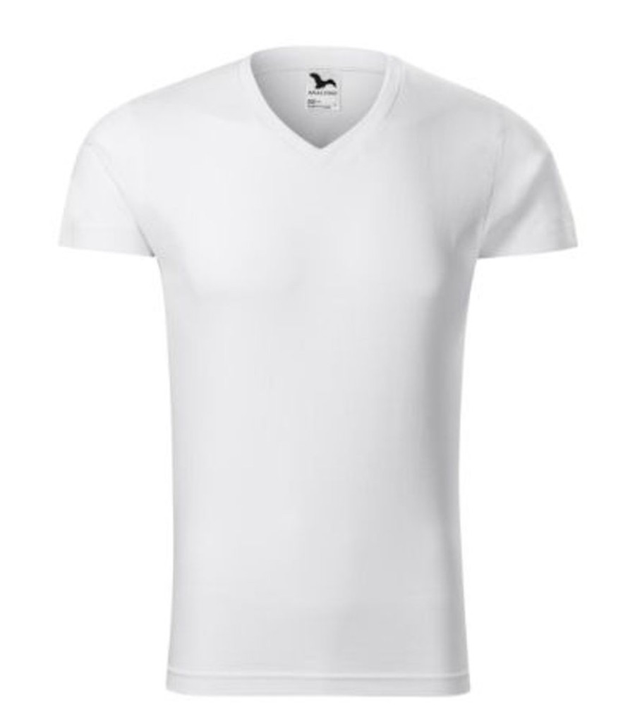 T-Shirts Malfini | Malfini 146 - V-Hals Shirt Slim Fit Heren