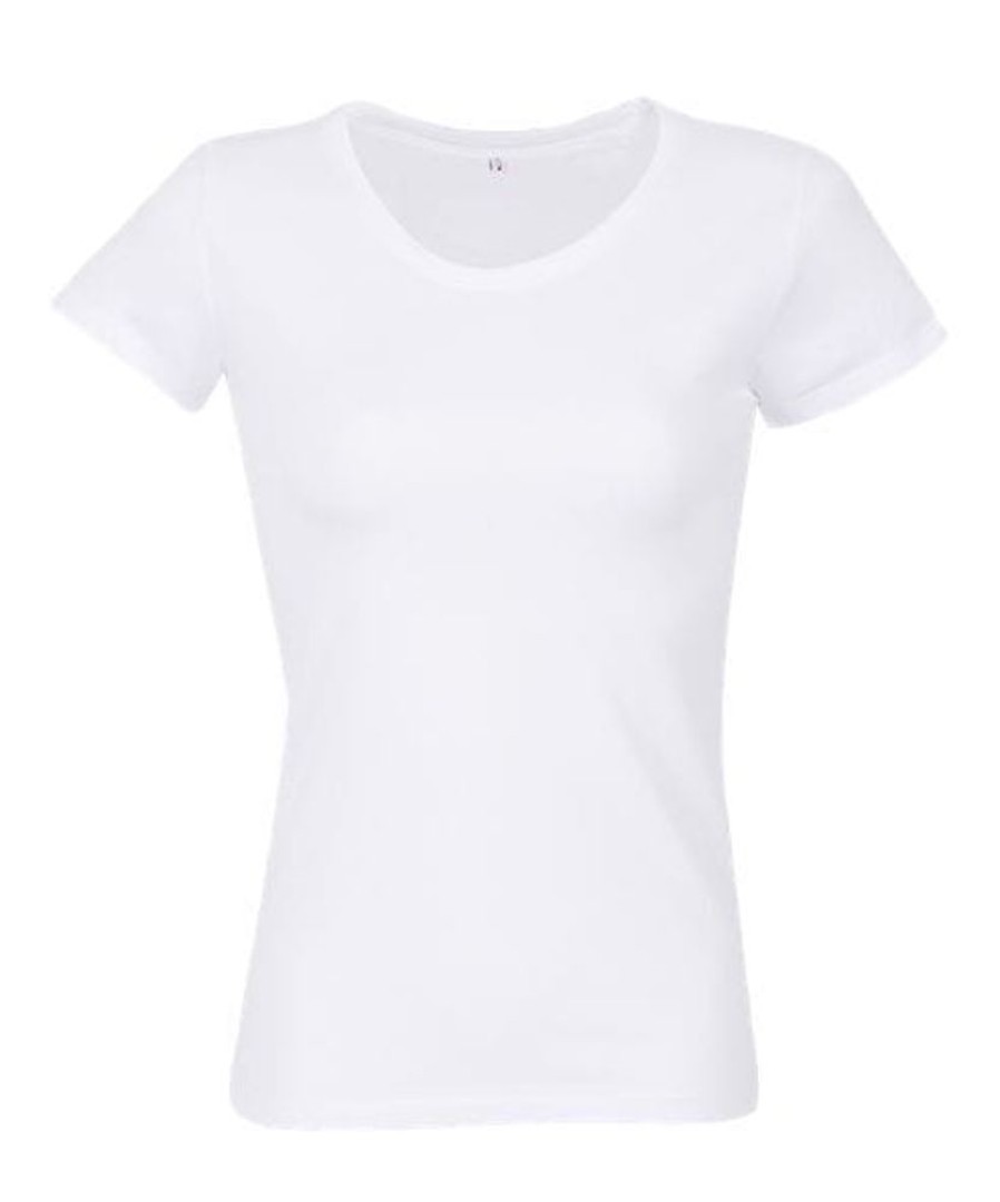 T-Shirts RTP Apparel | Rtp Apparel 03257 - Tempo 185 Women T Shirt Dames Gesneden Genaaid Korte Mouwen