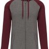 Truien Proact | Proact Pa380 - Fleece Met Rits En Tweekleurige Capuchon Unisex