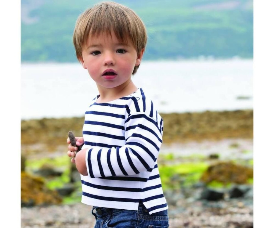 T-Shirts Babybugz | Babybugz Bz052 - Baby Breton Top