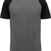 T-Shirts Proact | Proact Pa4010 - Tweekleurig Triblend Sport-T-Shirt Met Korte Mouwen Volwassene