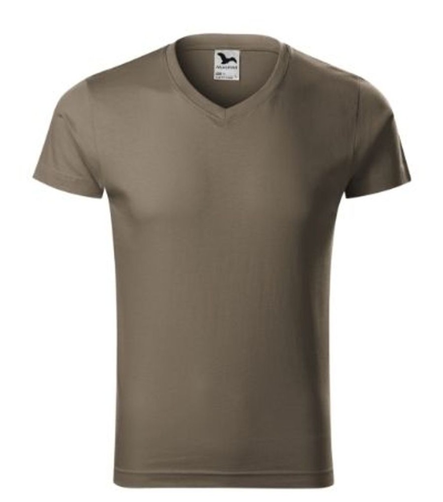 T-Shirts Malfini | Malfini 146C - V-Hals Shirt Slim Fit Heren