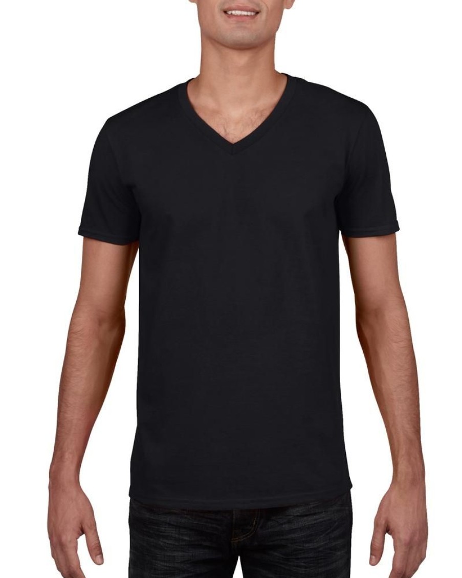 T-Shirts Gildan | Gildan Gil64V00 - T-Shirt V-Neck Softstyle Ss For Him