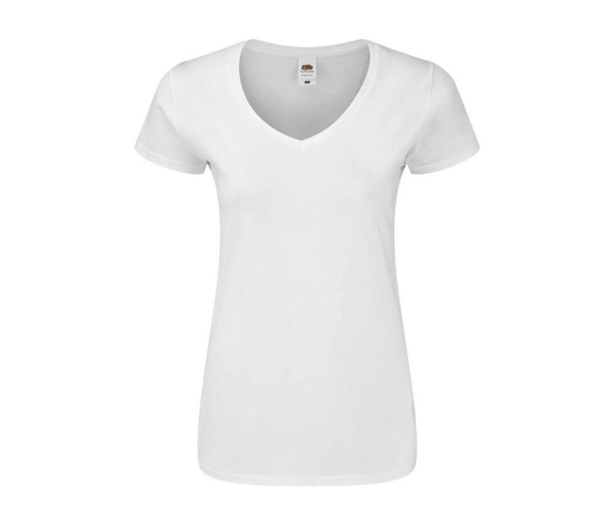 T-Shirts Fruit of the Loom | Fruit Of The Loom Sc155 - T-Shirt Femme Col V