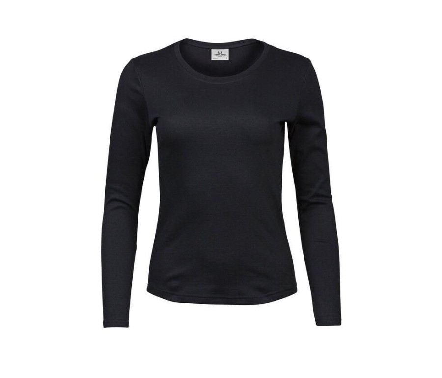 T-Shirts Tee Jays | Tee Jays Tj590 - Womens Long Sleeve Interlock Tee