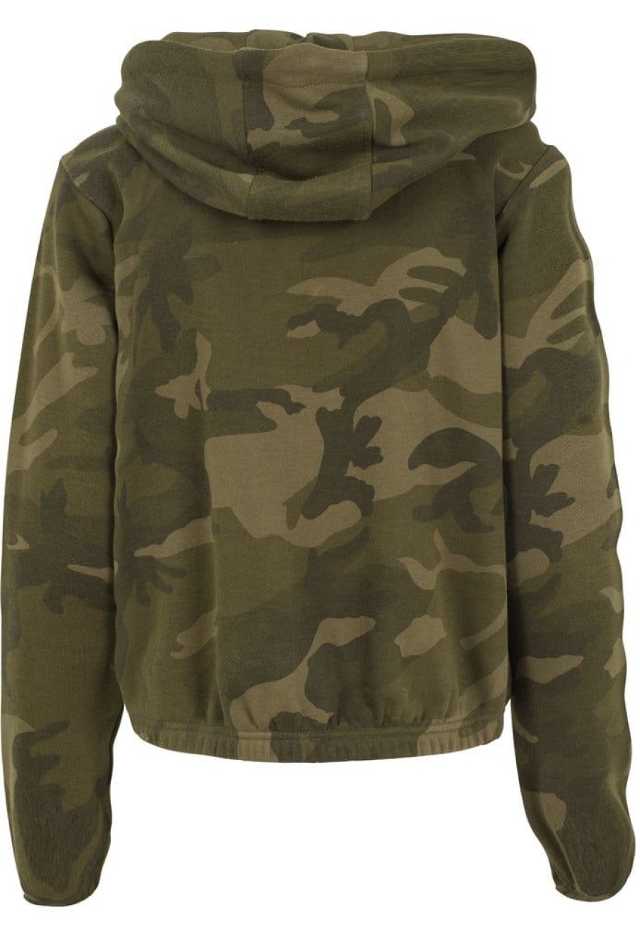 Truien Build Your Brand | Build Your Brand By065 - Dames Camo Cropped Hoody