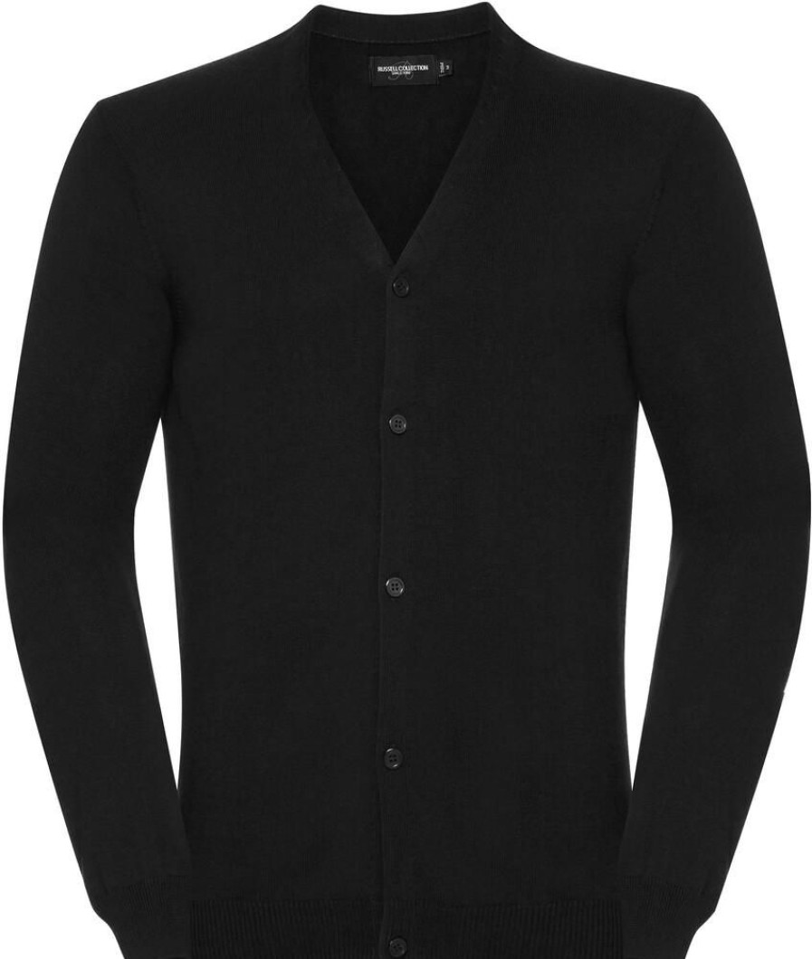 Truien Russell | Russell Ru715M - Men'S V-Neck Knitted Cardigan