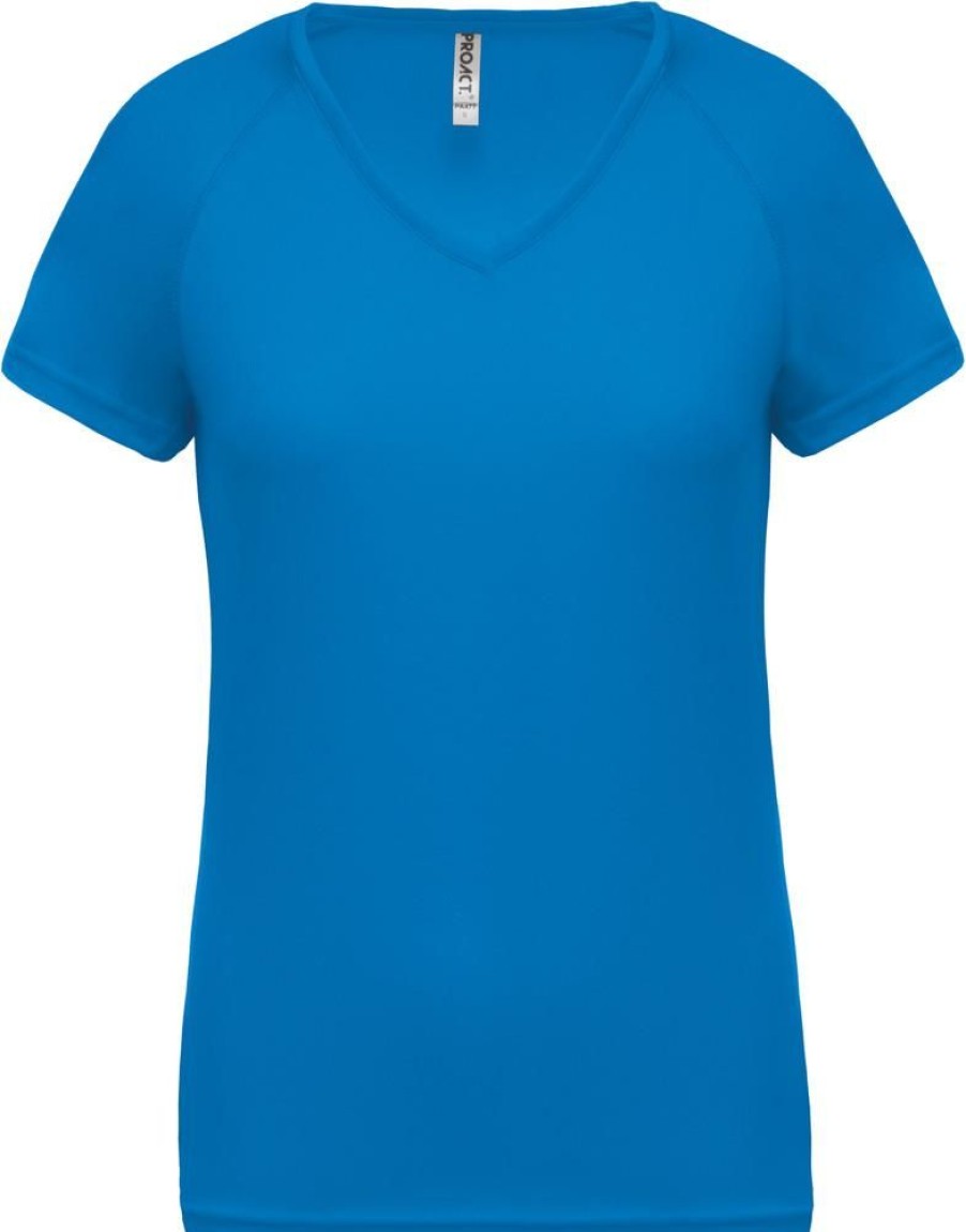 T-Shirts Proact | Proact Pa477 - Dames Sport-T-Shirt V-Hals