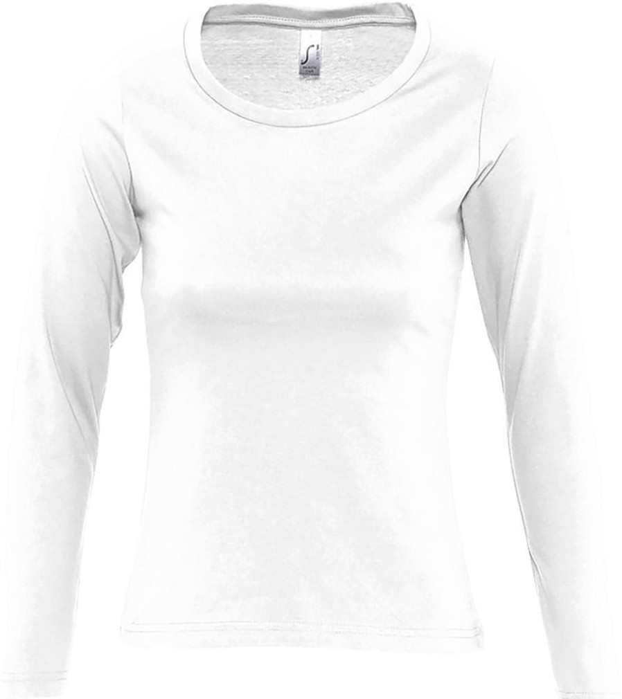 T-Shirts Sol's | Sol'S 11425 - Majestic Dames Tee Shirt Ronde Hals Lange Mouwen